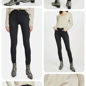 J Brand High-Rise Maria Jeans - Black (Size 28) - LIKE NEW